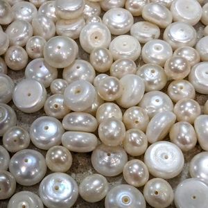 Jewelry makers bundle of beautiful white freshwater pearls plus bonus pink round